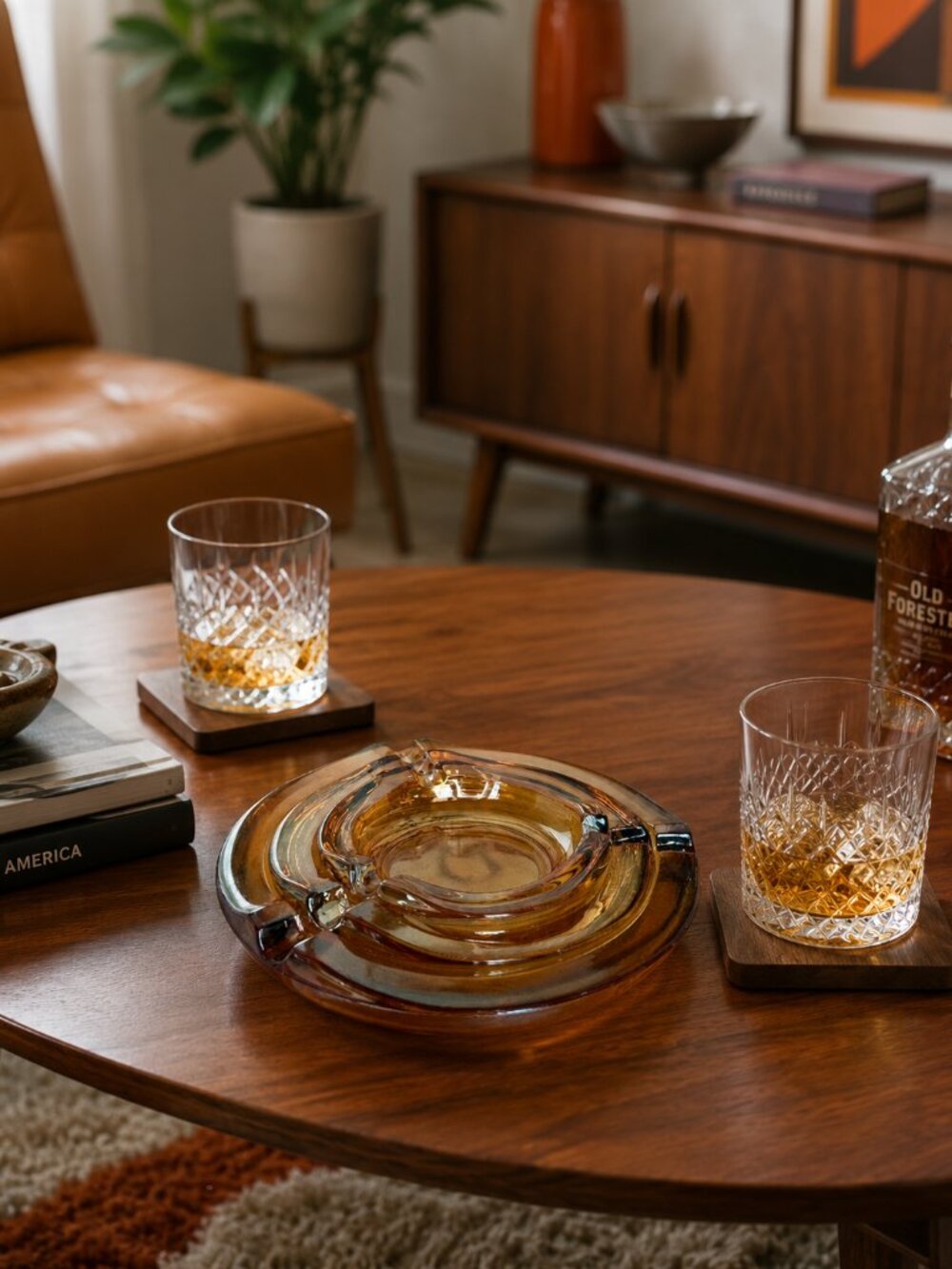Jeannette Carnival Glass Set of 3 Nesting Marigold Ashtrays